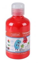 Dažai tempera lengvai nuplaunami 250 ml raudonos sp.