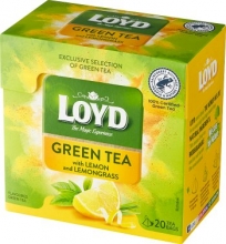 Žalioji arbata LOYD su citrinų žievelėmis ir citrinžole, 20x1,5g.