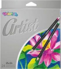 Spalvoti pieštukai, apvalūs COLORINO Artist, 24 spalvų, apvalūs