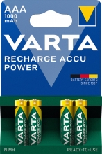 Baterijos kraunamos VARTA AAA 1000mha 4vnt