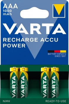 Baterija kraunamos VARTA AAA 1000mha 4vnt