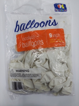 Balionai 100 vnt. baltos spalvos
