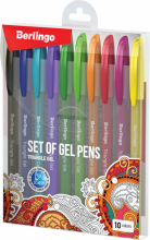 Gelinių rašiklių rinkinys 10 spalvų Berlingo
