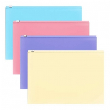 Aplankas C4 EK50338 su užtrauktuku PASTEL spalv.plast. ErichKrause