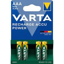 Baterijos AAA VARTA 800 mAh įkraunamos 4vnt