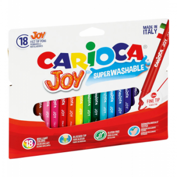 Flomasteriai CARIOCA JOY, 18 vnt