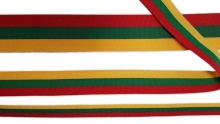 Trispalvė juostelė su LT vėliavos spalvomis 3 mm x 5 metrai
