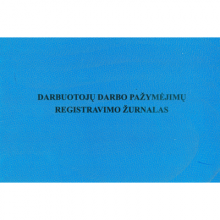 Darbuotojų darbo pažymėjimų registracijos žurnalas A5 24l.