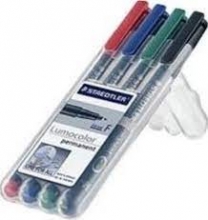 Permanentinis žymeklis STAEDTLER LUMOCOLOR 318F, 0.6 mm, 4 spalvų rinkinys