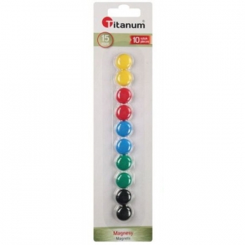 Magnetai lentai 15mm 10vnt. MIX TITANUM