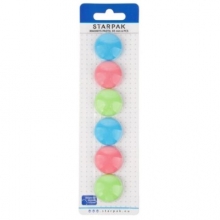 Magnetai lentai Mix pastel Starpak 30 mm 6 spalvų