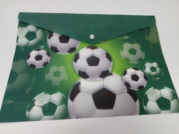 Dėklas vokas su sagutė A4 su Futbolo kamuoliais