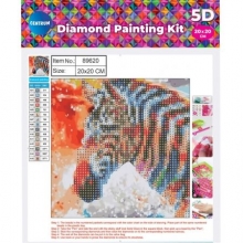 5D Deimantinė mozaika 20x20 Zebras