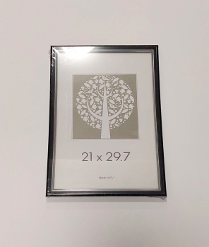 Rėmelis 21x29,7cm 1303207 juodas su sidabru