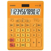 Stalinis skaičiuotuvas CASIO GR-12C, 155 x 209 x 35 mm, oranžinė sp.