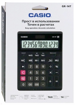 Stalinis skaiciuotuvas CASIO GR-14T, 155 x 209 x 35 mm, juoda sp