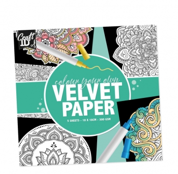 Spalvinimo knygelė, velvetinė, 5 lapai