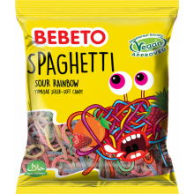 Bebeto spageti įvairių skonių ir spalvų