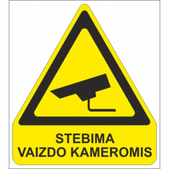 Lipnus ženklas STEBIMA VAIZDO KAMEROMIS