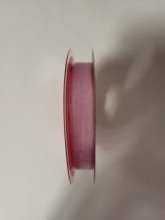Organzos juostelė ritėje rožinės spalvos,10mm