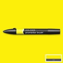 Promarket brush markeris geltonos sp