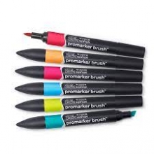 Promarker Brush markerių rink. 6 sp
