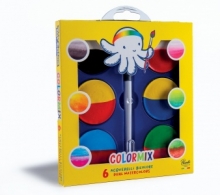 Akvareliniai dažai Toy Color Colormix 57 mm 12 spalvų su teptuku