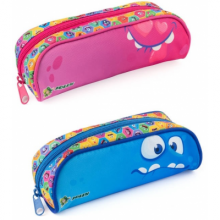 Penalas MONSTER, Jolly, minkštas, su užtrauktuku, rožinės ir mėlynos spalvos