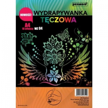 Kūrybos rinkinys gratažui A4/10l. WZ 04 Margaspalvis PENWORD