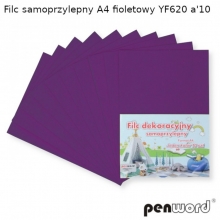 Filcas lipnus A4 10vnt.,2mm violetinis PENWORD