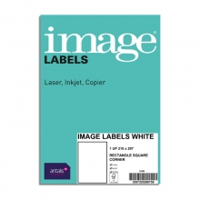 Etiketiniai lipdukai IMAGE 210 x 297mm, A4 1 lipdukas lape baltos spalvos