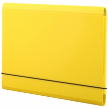 Dėklas kartoninis sąsiuviniams A5,su guma, šviesai geltonos spalvos