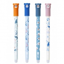 Gelio rašiklis Happy Color Cats 0.5mm save trinantis, mėlynas HA 4120 01CA-3