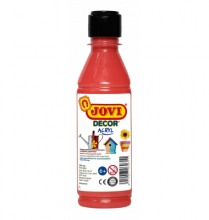 Akriliniai dažai JOVI 250 ml, raudonos spalvos