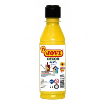Akriliniai dažai JOVI 250 ml, geltonos spalvos