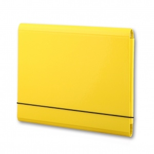 Aplankas kartoninis sąsiuviniamsA4 su guma,šviesiai geltonos spalvos