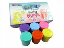 Guašas COLORINO Pastelinės spalvos, 6 spalvos