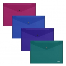 Plastikinis vokas su spaustuku GLOSSY VIVID, ErichKrause, A5+, 180mkr, permatomas, 4 sp.