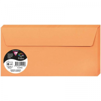 Dekoratyvinis vokas POLLEN DL 110x220mm,120gsm,oranžinės sp.