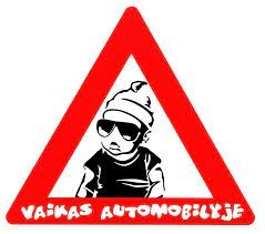 Lipdukas ,,Vaikas automobilyje 1,,