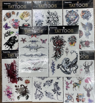 Laikinos Nuplaunamos Vaikiškos Tatuiruotės - Įvairių Dizainų Rinkinyje