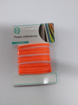 Juostelė blizganti neoninė oranžinė 1.3cm 2m