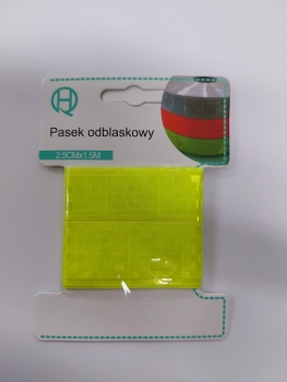 Juostelė blizganti 2.5cm 1.5m geltonos spalvos