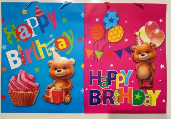 Dovanų maišelis 40x30x12cm HAPPY BIRTHDAY