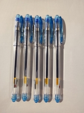 Gelinis rašiklis 0,5mm.,mėlynos spl. skaidrus