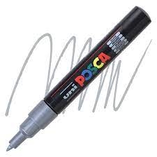Markeris POSCA PC-1M sidabrinė Nr.26