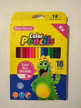 Spalvoti pieštukai Star Color 18sp.