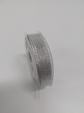 Medžiaginė juostelė 15mm x 22,5m sidabro sp.