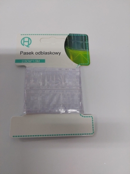 Blizganti juostelė 2.5cm pločio 1.5m ilgio baltos spalvos