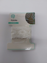 Nėrinių juostelė 4.3cm pločio 50cm ilgio baltos spalvos
